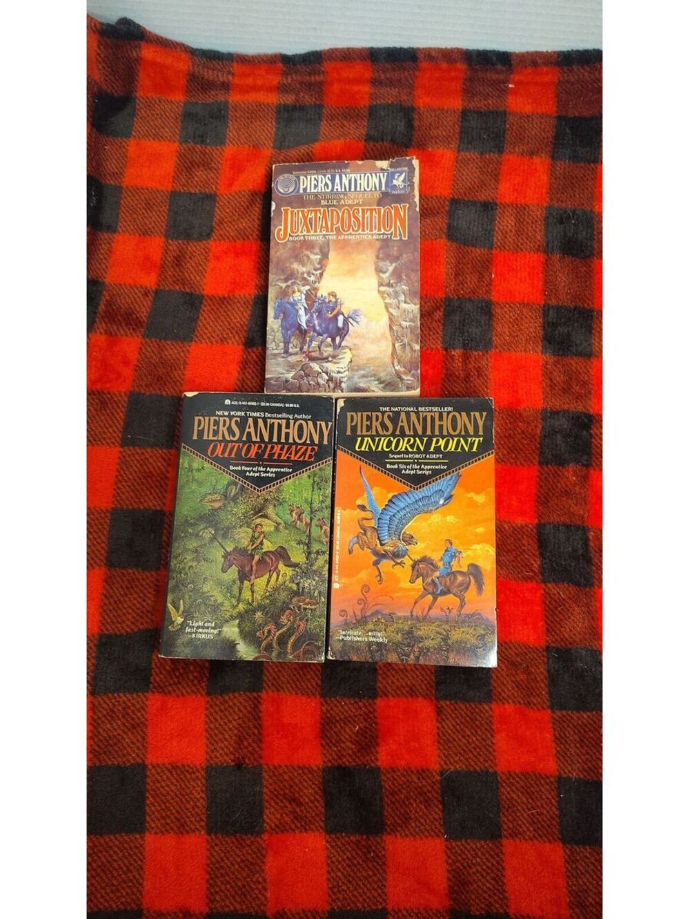 Piers Anthony Fantasy Lot 3 Xanth Apprentice Adept Vintage Paperbacks